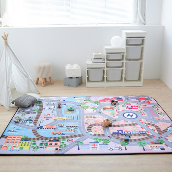 Road Game Baby Play Mat For Baby Kids Activity Playing Rug Mat Toddler Carpet Cartoon Crawling Playmat